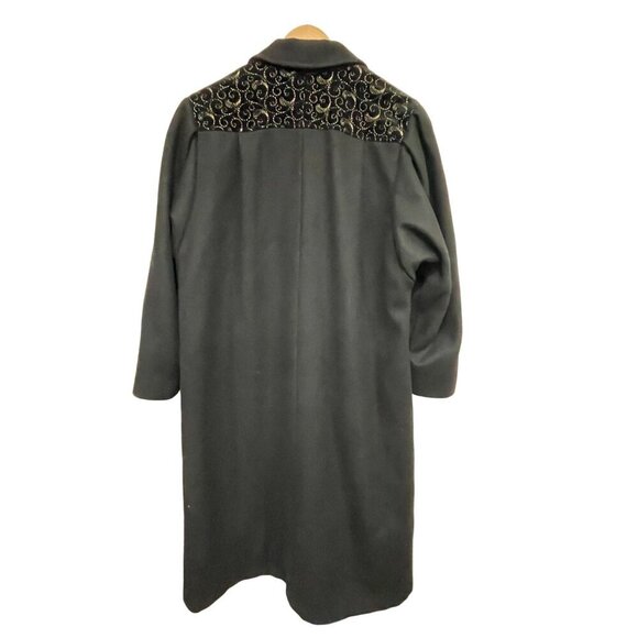 Vintage Women Double-Breasted Wool Coat Gold Embroidered Shoulders Union Tag USA - Picture 5 of 13